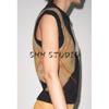 Fall New Women's Clothing American Style Minimalist Round Neck Sleeveless Diamond Pattern Knitting Vest Style Tops 6771110