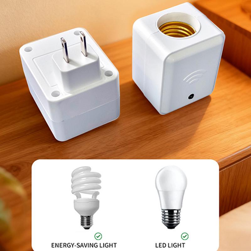 1Pc Us Eu Uk E27 Remote Control Lamp Head Socket Lamp Base Wireless Smart Remote Control Lamp Holder Cap Intelligent Switch