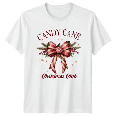 Candy Cane Christmas Club Holidays Christmas Unisexs Unisexs Graphic Tee