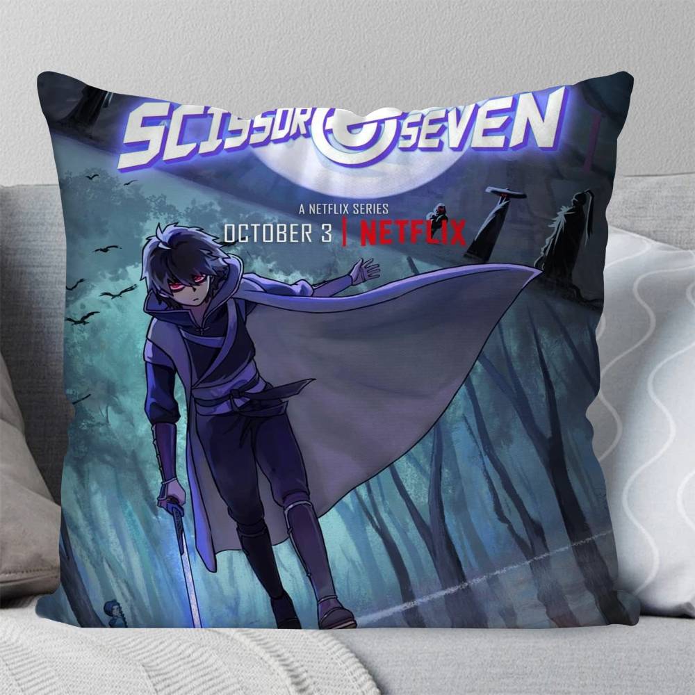 Anime SScissor Seven Pillow Case Fashion Square Pillowcase Bedroom Sofa Room Ins Decoration Leisure
