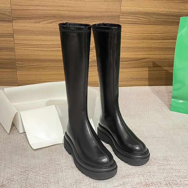 Men Women Winter Spring Autumn Boots Fashion Platform Heel Knee High Cosy Soft Leather Shoes Short Plush Women'S Knight Long Booties