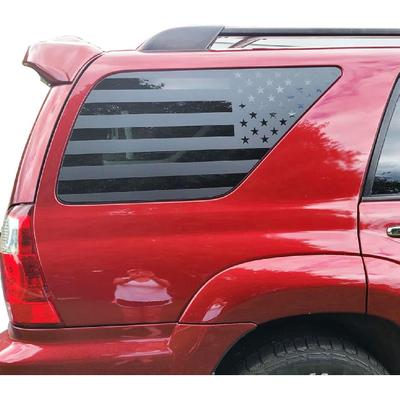 Rear Window American Flag Decal Fits Toyota 4Runner 4Th Gen 2003-2009, Precut Back Side Window Glass USA Flag Vinyl Sticker Exterior