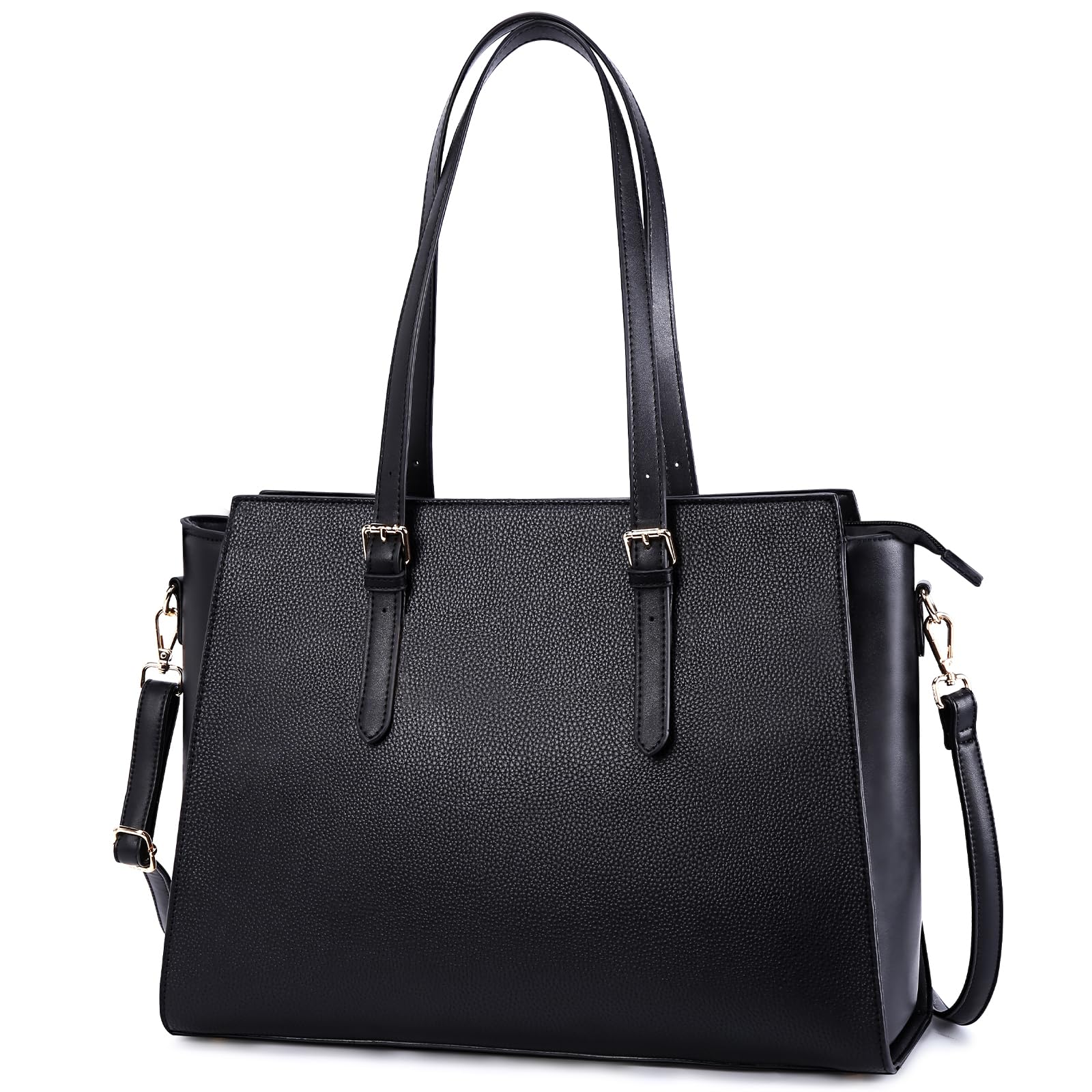 

Tote Bag for Business Large Inch Shoulder A4 Recruitment PU Shoulder Job Gift [HOMIEE] Women, Bag, Capacity, Commuting, 15.6 PC, Bag, Waterproof, чорний