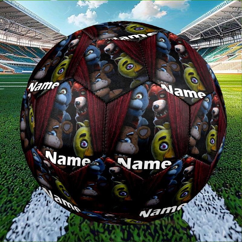 Custom Name Personalized Five Nights At Freddy's Print Size 5 Soccer Ball Training & Match Football, for Team, Kicking, Gift for Football