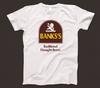 Maglietta Banks's Beer 550 Retro Anni '70 Tradizionale alla Spina Robert Plant Zeppelin Nuovo
