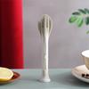 Drei-in-eins-Messer, Gabel, Löffel, tragbares Geschirr, dreiteiliges Geschirr-Set, Geschenk
