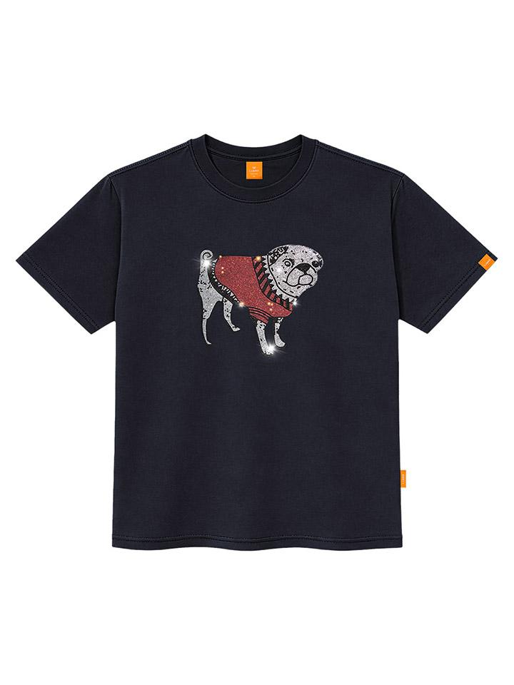 Ellamo Cubic Red Dog Short Sleeve T-Shirt Unisex Plus Size S~4Xl (B Type)