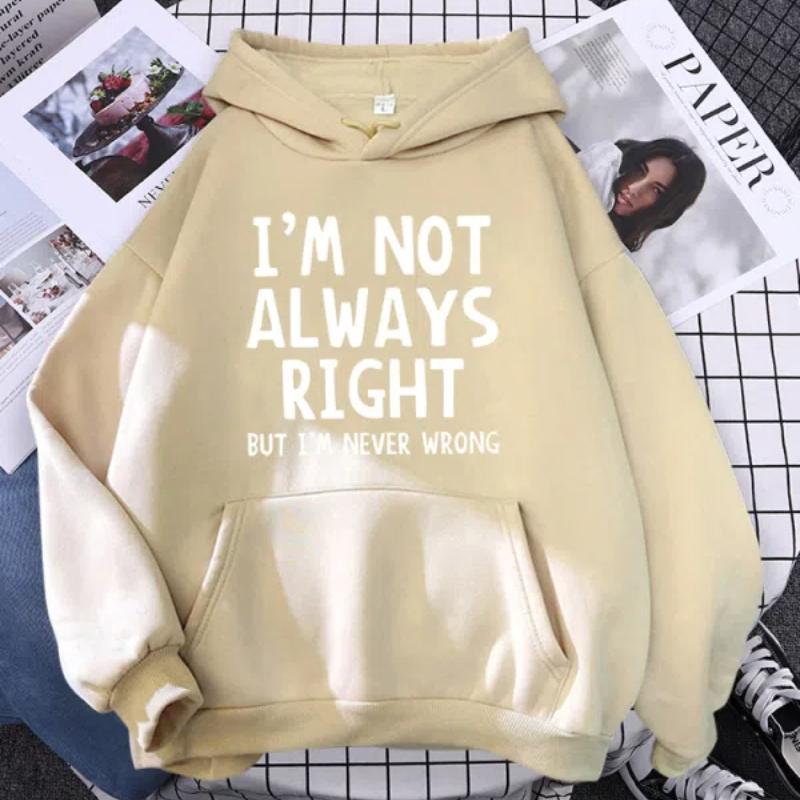 Women's Hoodie Cool Interesting Letters Printed Tops Female Fashion Oversized Hoodies Woman Round Neck Casual Hoodies Clothes