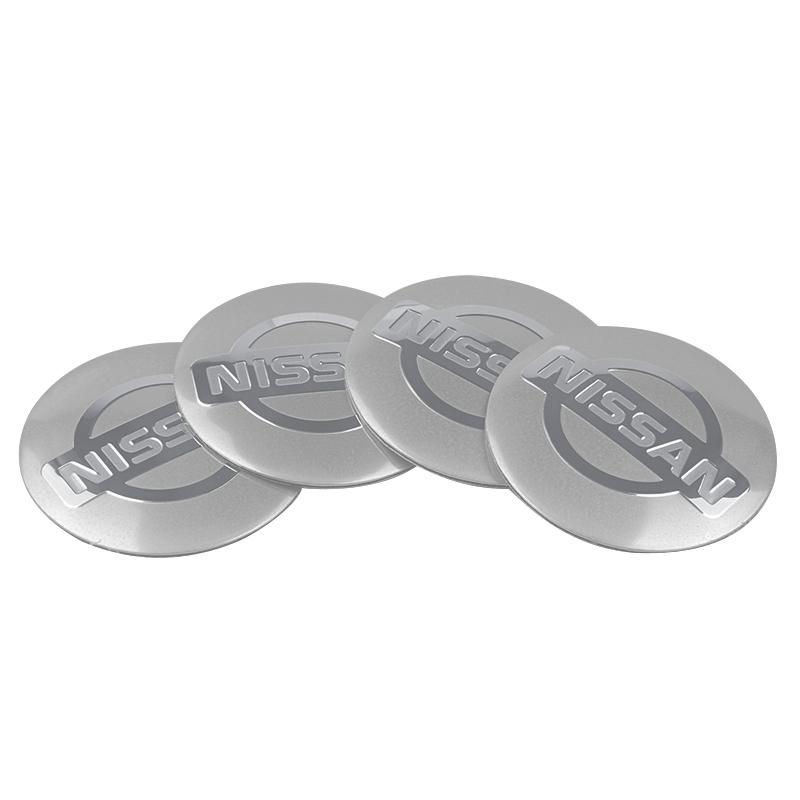 4Pcs 56 60MM Car Emblem Wheel Hub Caps Stickers Hubcap Badge Decals For Nissan Nismo X-trail Almera Tiida Patrol Teana J32 GTR