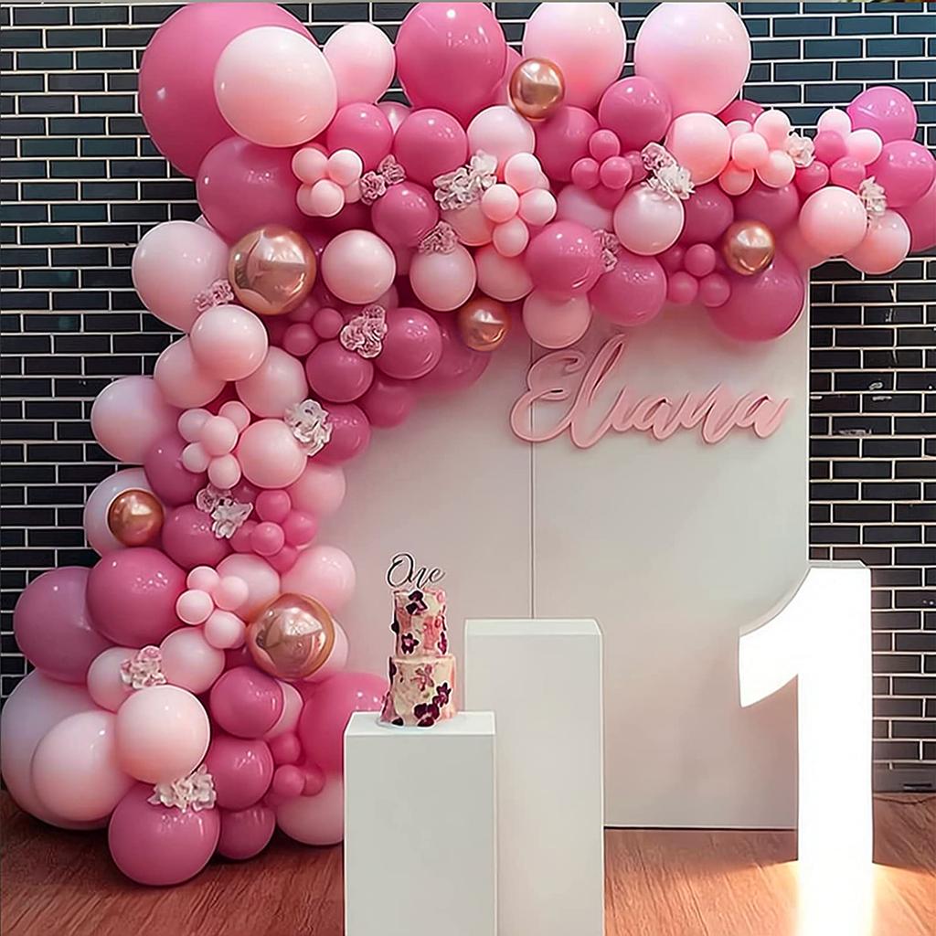 Rose Gold Balloon Garland Arch Kit Wedding Birthday Party Decoration Kids Adults Birthday Ballon Baby Shower Latex Baloon Chain