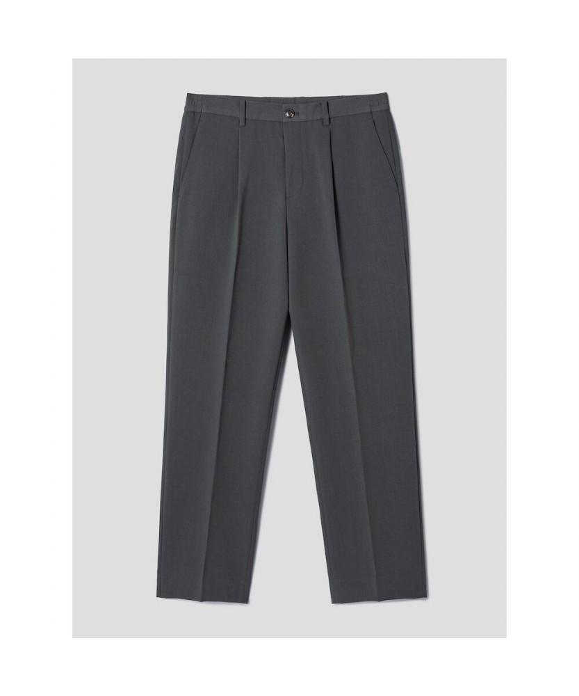 SHIFT.G Semi Wide Onetuck Slacks Khaki