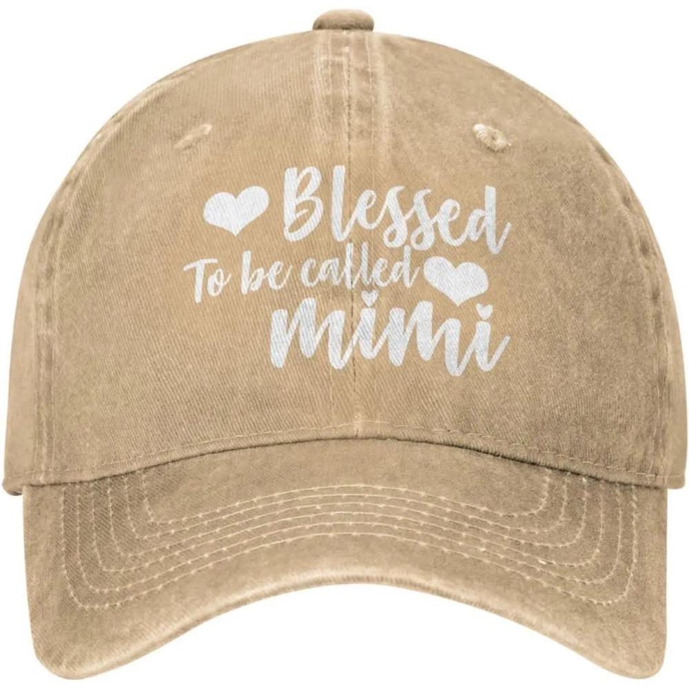 Mother's Day Hat Blessed to Be Called Mimi Hat Women Graphic Caps Unisex Adjustable Dad Hats