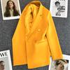 Moda coreana Casual mujer Color sólido chaqueta con bolsillos traje cárdigan de manga larga chaqueta Blazers multicolor