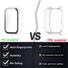 E ECSEM 2-Pack Compatible for Amazfit GTS 4 Mini Screen Protector Cover, Tempered Glass Screen + All-Round PC Matte Protector Case Set for Amazfit