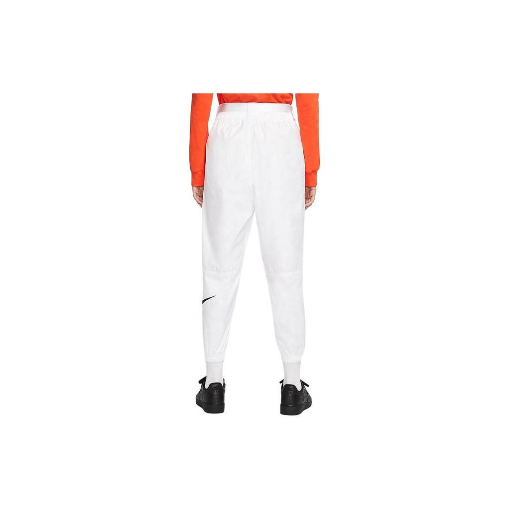 Nike Sportswear Swoosh Print Woven Cuffed Joggers Women Bottoms White CJ3777-100