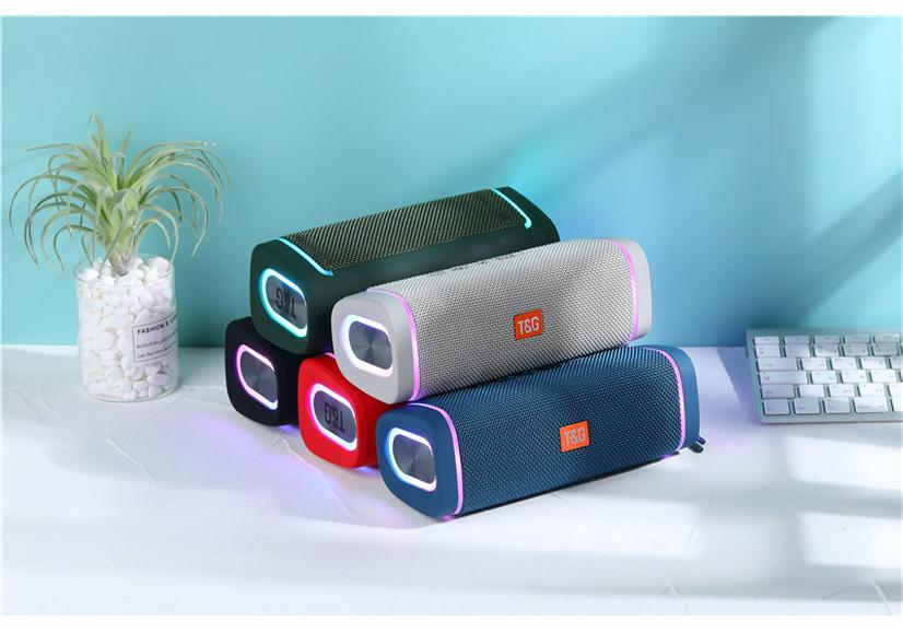 TG375 Portable Wireless Bluetooth Speaker with Card Slot, Heavy Bass, LED Display, and Outdoor Use