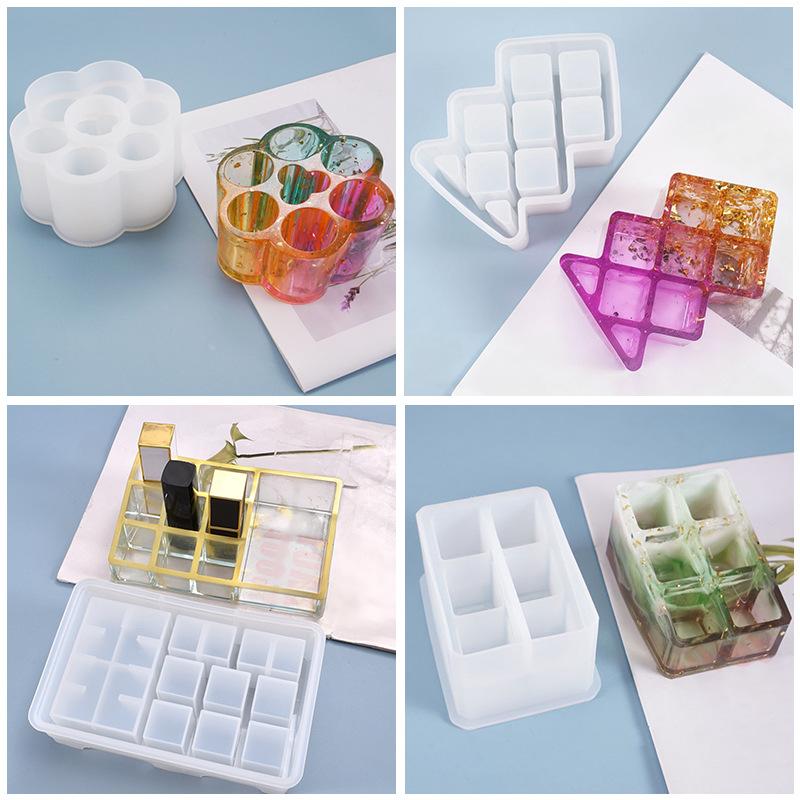 WTEMPO Spring Summer Ice Cube Making Mols DIY Silicone Epoxy Resin Mold Multi-Slot Organizers Casting Molds