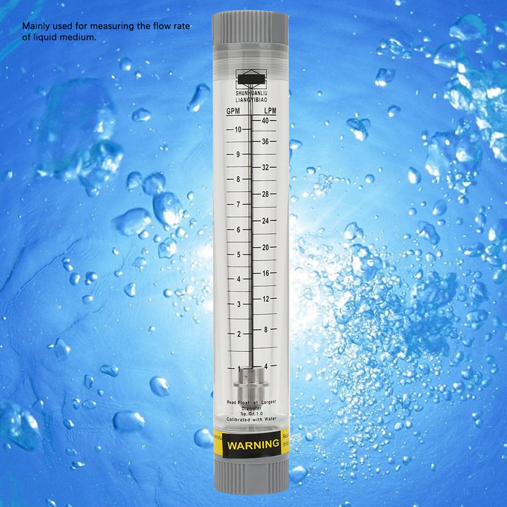 LZM 20G 1 10GPM Acrylic Plexiglass Tube Type Liquid Flowmeter Flow Meter for Female G3 4in