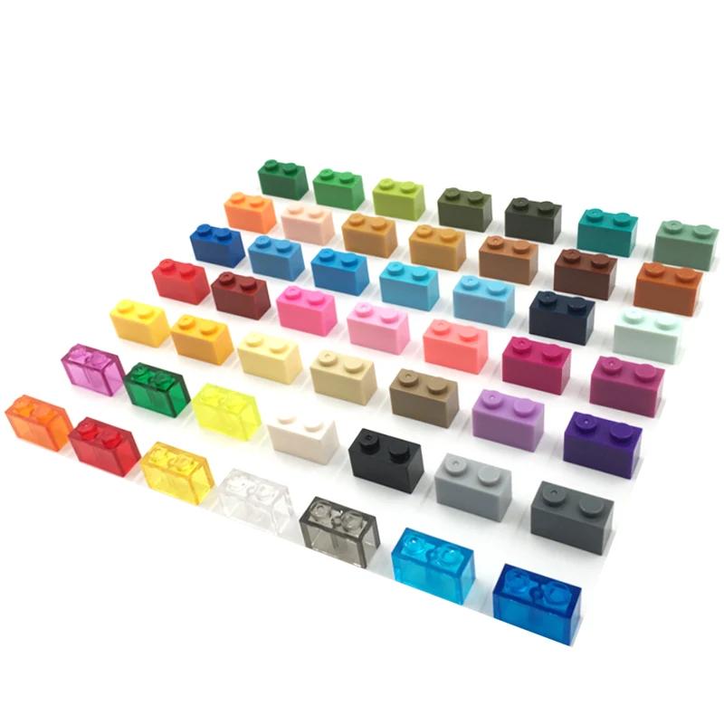 100Pcs DIY 3004 Thick Constructing Blocks Particle Figures 1x2 Dots Brick Works With Educational Creative Construction Leduo Kid Toy