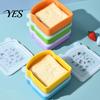 Portable Breakfast Box Silicone Sandwich Holder Lunch Box, Microwave Safe Food Container for Bread Keeper Work Toast, Leak-Proof Bento School,
