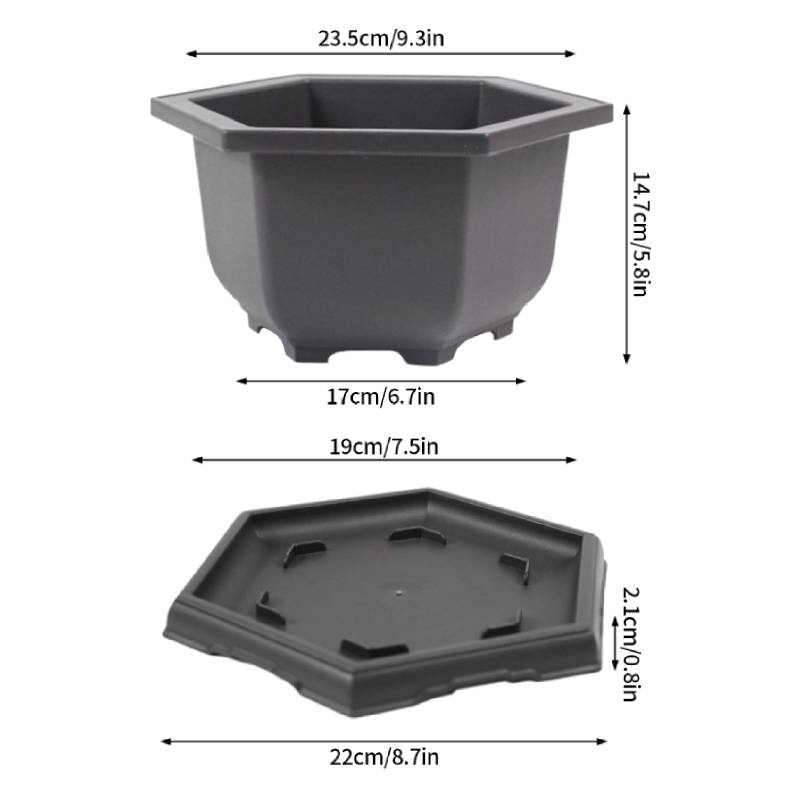 Plastic Flowerpot Succulent Plants Pot Decorative Collection Nursery Pots Garden Balcony Plants Bonsai Pot Rectangle Potted Vase