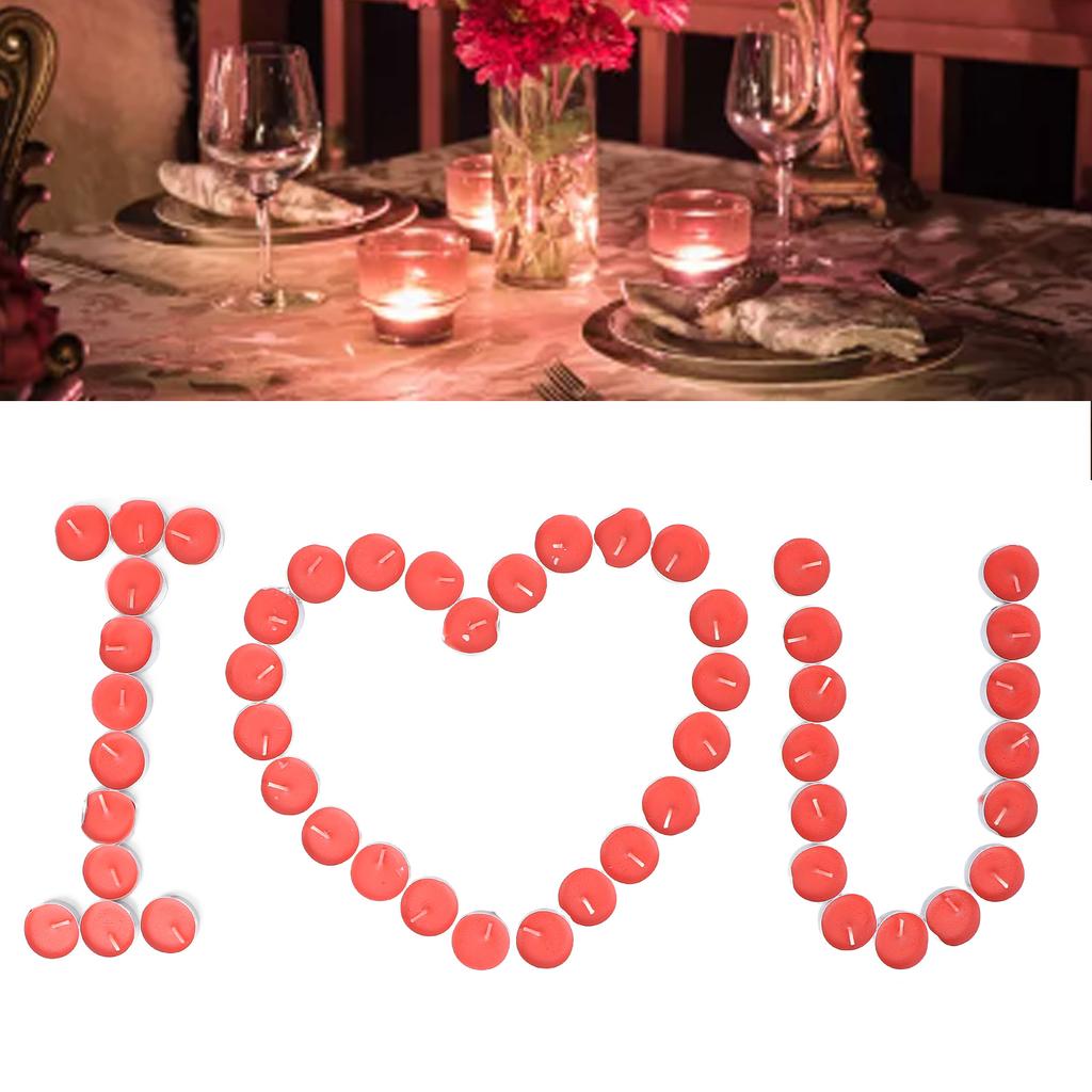 50pcs Tea Light Candles 2 Hours Extended Burn Time Smokeless Candle Decorative Candle for Party