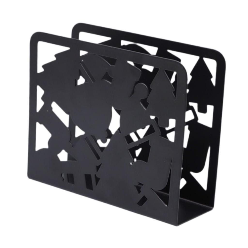 Christmas Napkin Holder Stand Freestanding Black Versatile 4.7x1.6x4inch