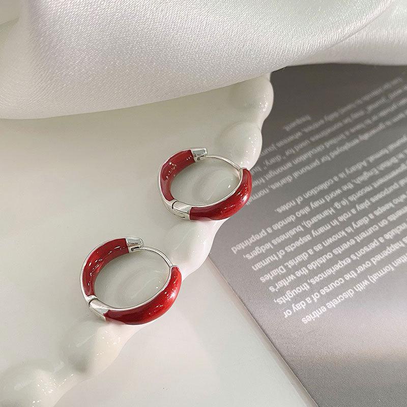 Glue-drop Asymmetric Ear Button for Women's Daily Commuting Versatile Light Luxury High-end Temperament Ear Decoration