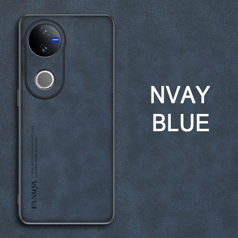 

For Vivo V50E Skin Feel Phone Cases Soft Silicone Back Cover For Vivo V50E Capa Bumper Fundas Coque For Vivo V50E Темно-синій