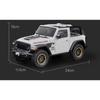 1/18 Jeep Wrangler Rubicon Convertible Version Off Road SUV Alloy Diecast Car Model Sound & Light Children Toys Birthday Gifts