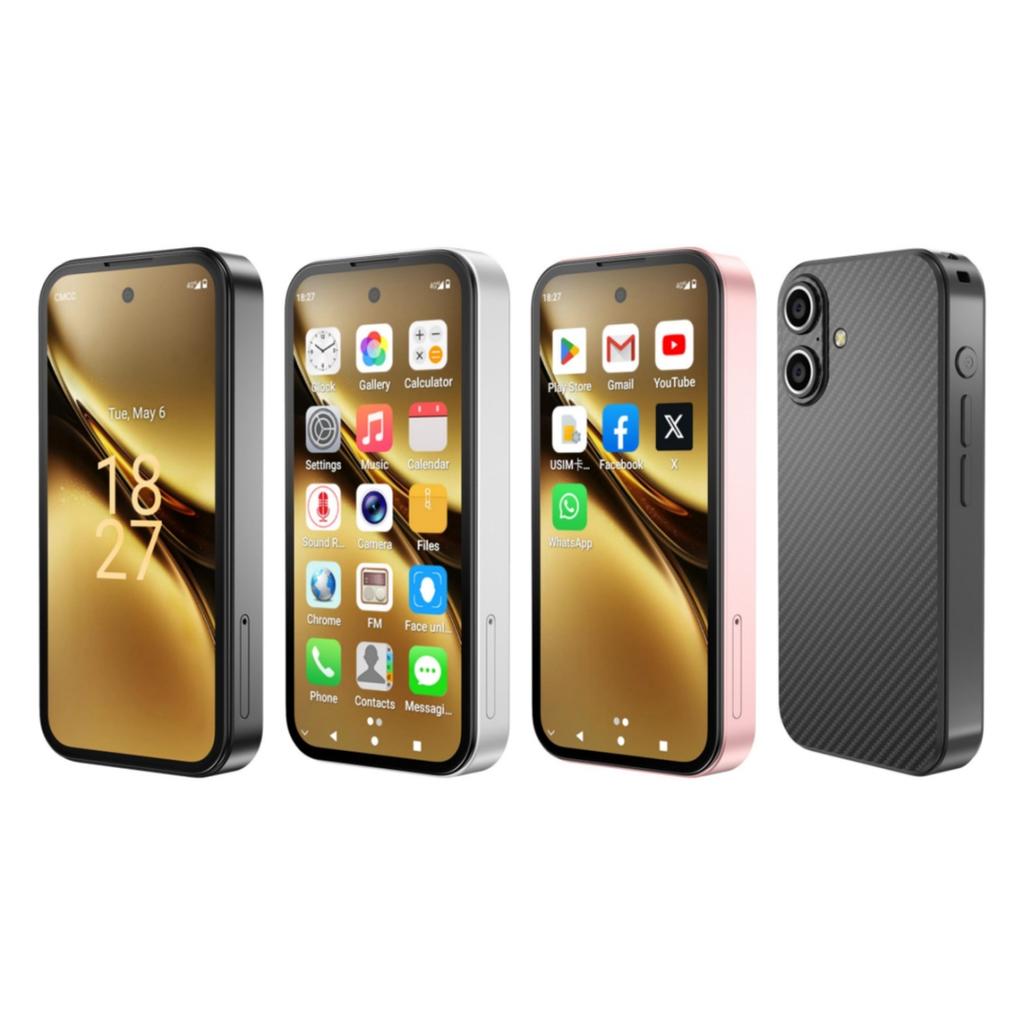 Q333 Mini Smartphone 3,97 tommer HD Quad Core MT6762 RAM 4GB ROM 64GB 5MP+8MP Kamera WIFI Bluetooth 5.0 Dobbel SIM Dobbel Standby Android Liten Telefon