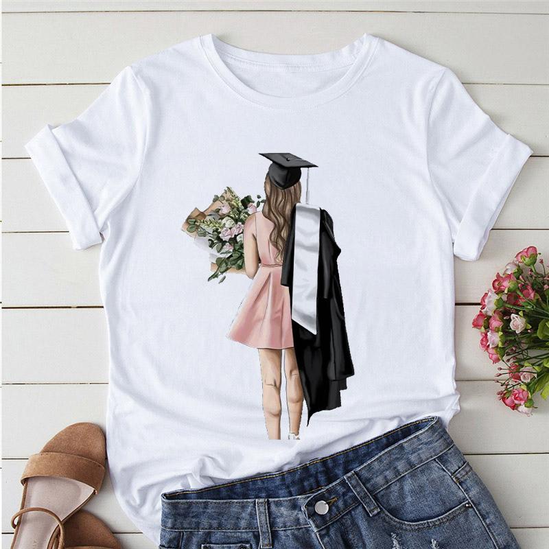 Flower Pretty Girl Fashion Trend Oversized Tops Custom T-Shirt Kawaii O-Neck Tshirt Soft Clothes For Women Female Tee-Shirt