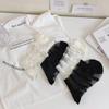 Lolita Invisible Socks Women Girls Summer Silk Lace Socks Crystal Silk Love Heart Ankle Socks Black White Transparent JK Sock