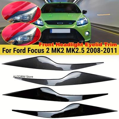 Samolepky krytů obočí víček předních světlometů auta pro Ford Focus 2 MK2 MK2.5 2008 2009 2010 2011 Obočí světlometu