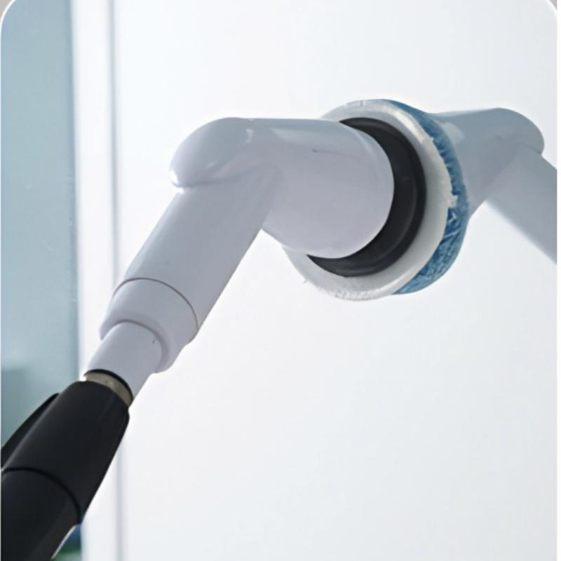 2025 New Eight in One Multifunctional Cleaning Brush Handheld Charging Long Handle Automatic Rotating Telescopic Cleaning Brush белый