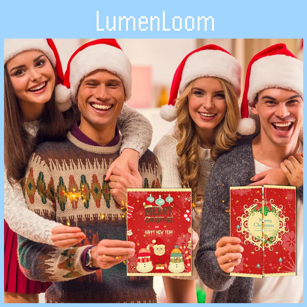 Christmas Theme Card With Cash Pocket For Holiday Gifts And Celebration Parties