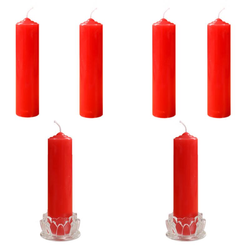 Red Emergency Household Candles (6-Pack)