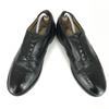 Made In Italy Vintage Goodyear Welt Full Brogue Decorative Nail Sole Wingtip Dress Shoes Size 27.0-27.5cm Black(USED)