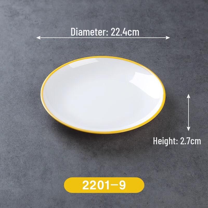 Sweet & Elegant Melamine Round Dinner Plates (10-Pack)