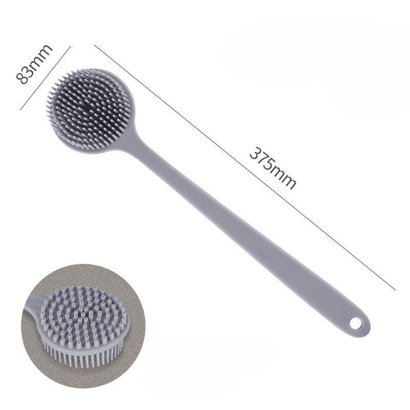 Soft Silicone Bath Brush with Long Handle - Gentle Back Scrubber, Deep Cleaning & Skin Care