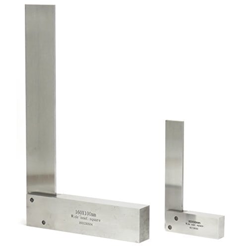 FregocS Complete Square with Base, 16cm and 8cm, Convenient Large and Small, Set of 2, SQU1-2P, for Marking and Inking