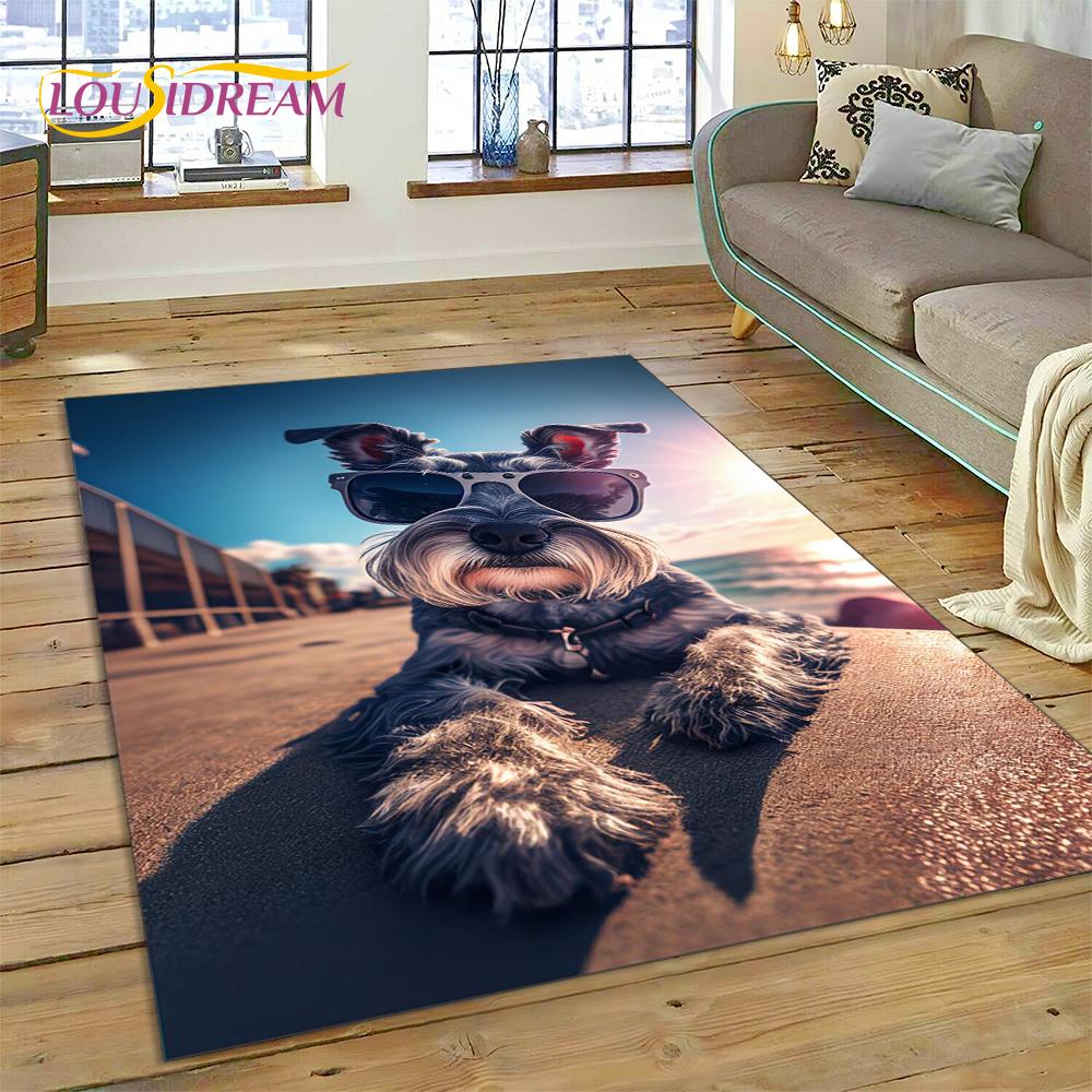 Cute Dog Cartoon Samoye,Chihuahua,Koki Pomeranian Husky Carpet Rug for Home Living Room Bedroom Sofa Doormat Decor,kid Non-slip