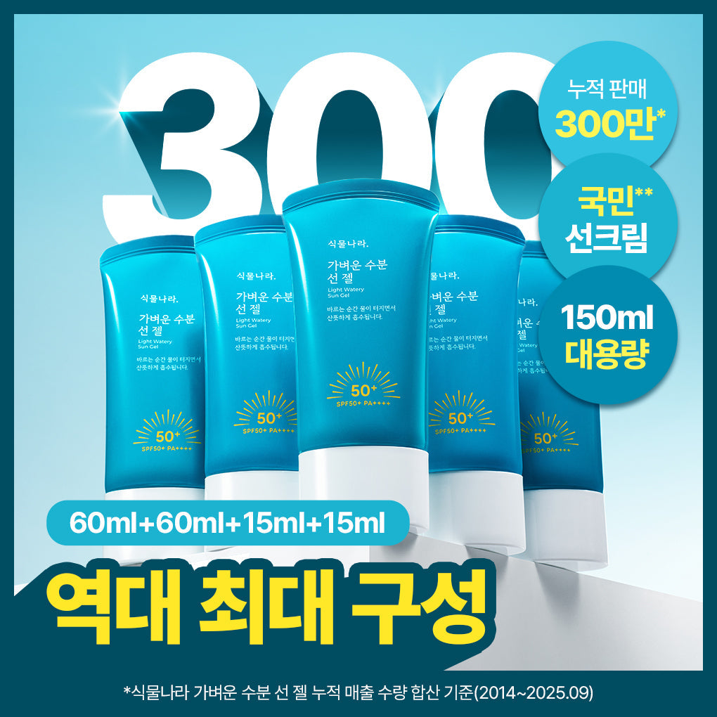 Shingmulnara Light Moisture Sun Gel 60ml (1+1 / 2 ea) Moisture Sunscreen 60ml