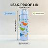 1PC Dinosaur Jungle Seamless Pattern 750ml Color Plastic Sports Water Bottle Leakproof Flip Straw Lid Suitable for Sports Office Home Use