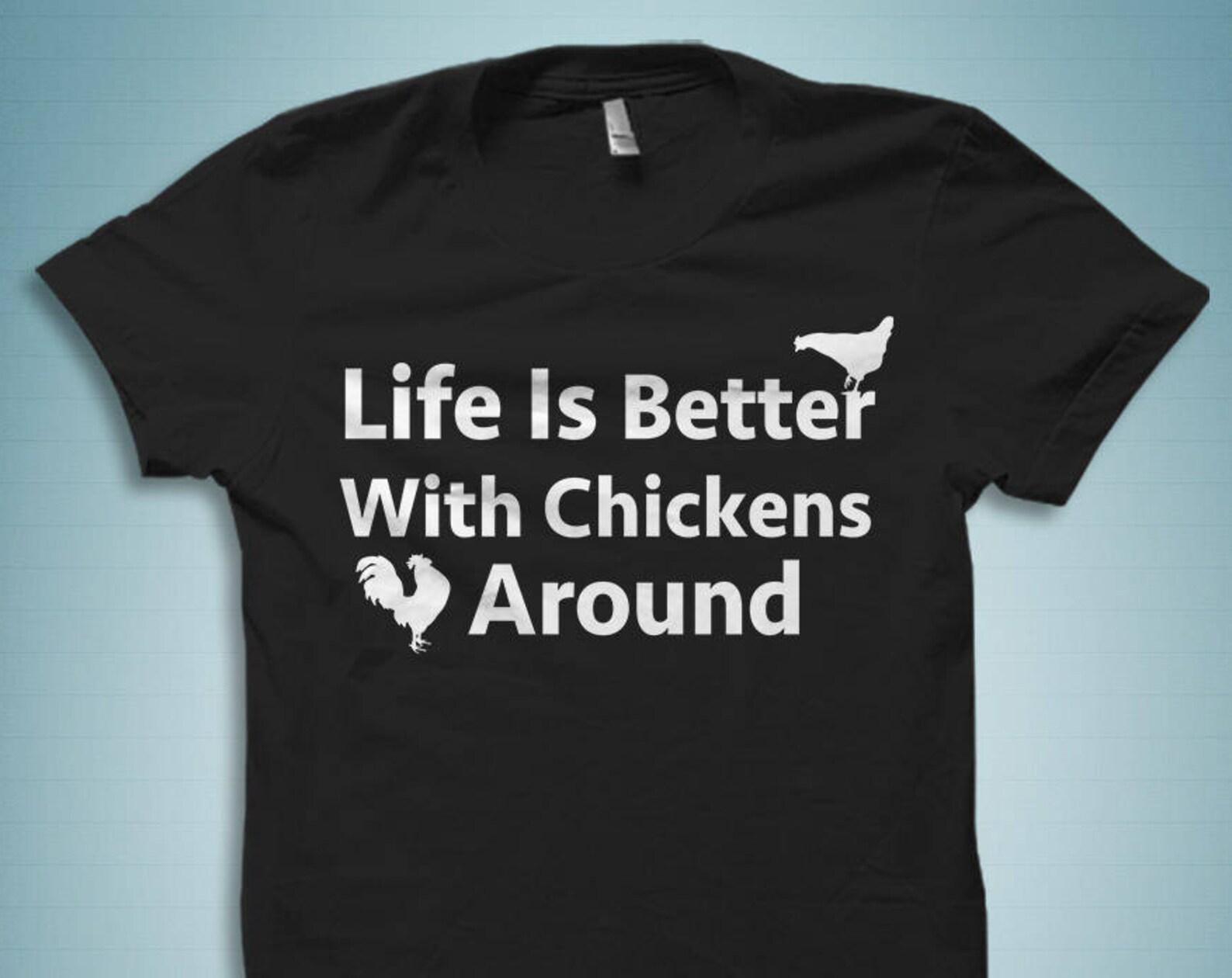 Chicken Shirts. Chicken Lady Gift. Farm Animal Shirt. Farm Gifts. Farmer Shirt. Farmer Gift. Backyard Shirts. Chicken Gifts. Chicken #OH2225 M