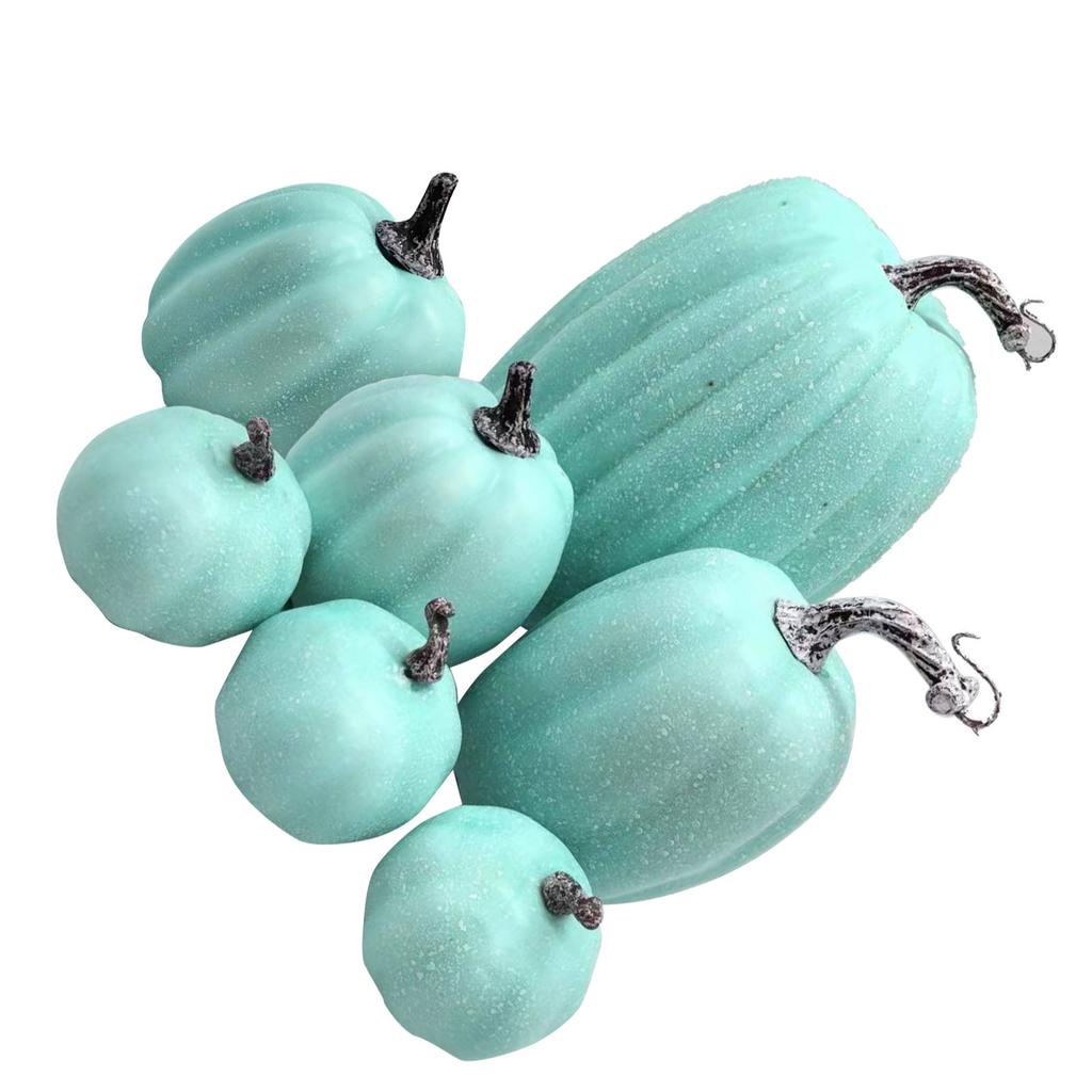 7 Pcs Artificial Pumpkin Cute Lifelike Foam Pumpkins for Autumn Holiday Decor