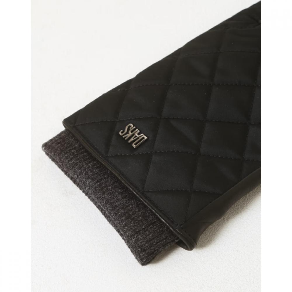 Daks Men S Leather gloveS Black Padding Quilted Dcgv5f700bk