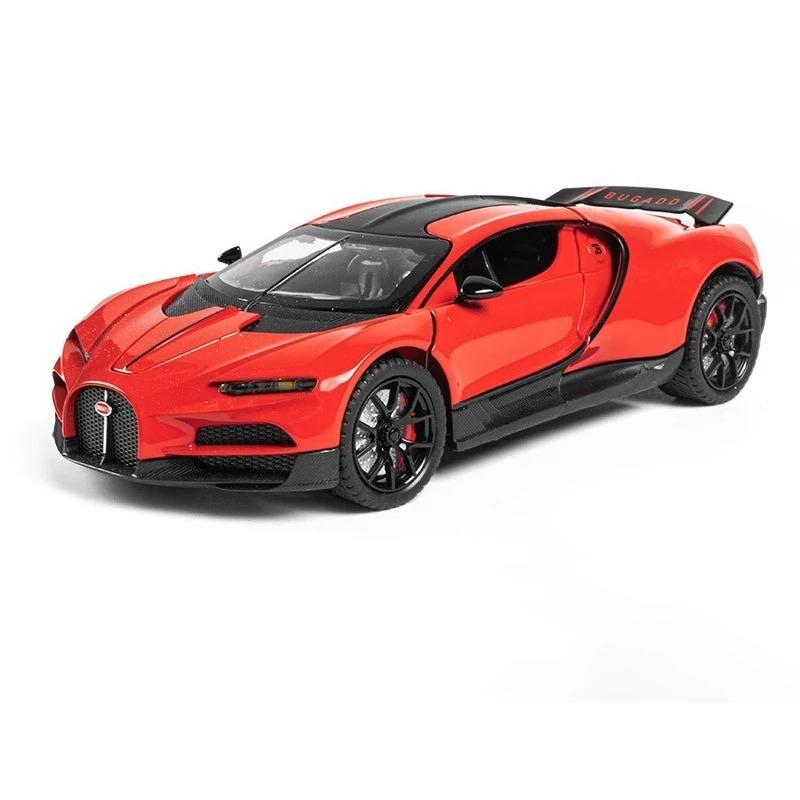 1/24 Bugatti Tourbillon with Spray Supercar Alloy Model Car Toy Diecasts Metal Casting Sound and Light Car Toys for Children Vehicle
