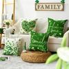 Set of 4 St. Patrick'S Day Decorative Pillow Covers Featuring Clovers And Hearts, Measuring 18 X 18 Inches