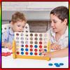 3D Wooden Four-in-a-Row Puzzle Toy for Young Children's Early Education, Hands-On and Brain-Teasing with Parent-Child Interaction